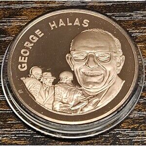 George Halas 1972 Franklin Mint NFL HOF Bronze Coin First Edition Proof 1 Of 50